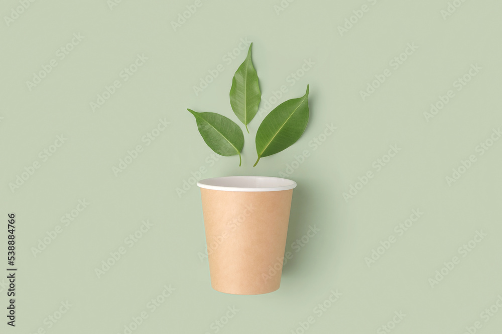 Eco - Friendly Tableware on Green Background. Top View. Plastic free Set of Brown Paper Utensil. Street Food Recyclable Packaging. Zero waste Paperware. Mockup. Disposable Take out Cup, wooden cutlery Eco - Friendly Tableware on Green Background. Top View. Plastic free Set of Brown Paper Utensil. Street Food Recyclable Packaging. Zero waste Paperware. Mockup. Disposable Take out Cup, wooden cutlery