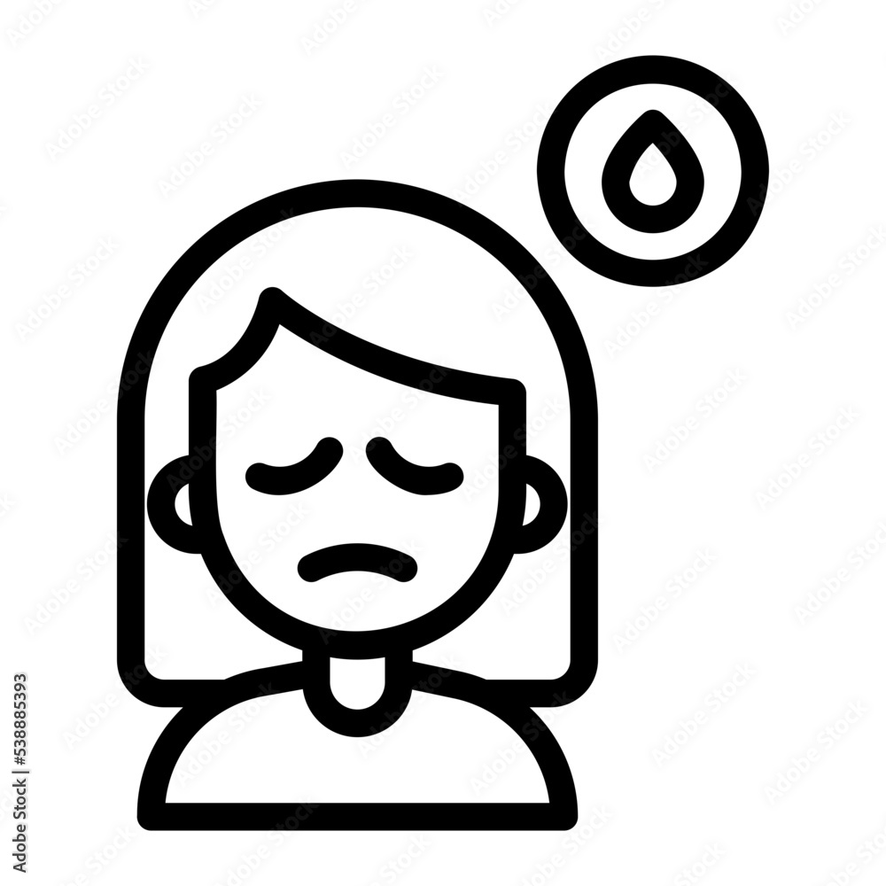 Naklejka premium thirst line icon