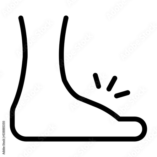 foot line icon