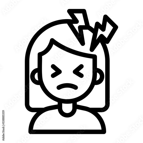 headache line icon
