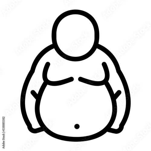 obesity line icon