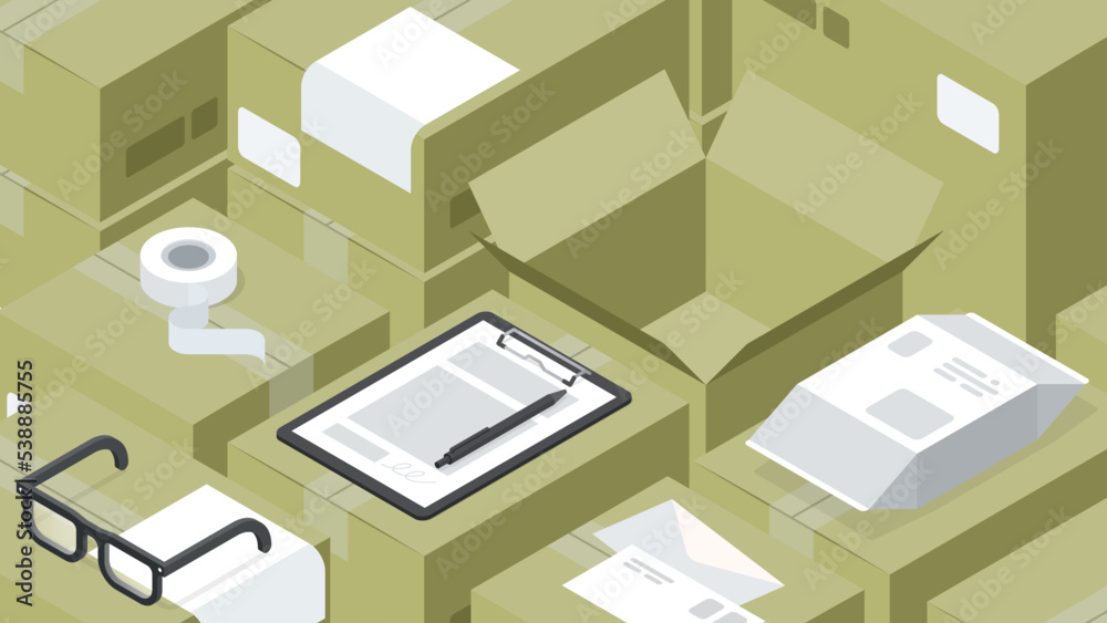Isometric Delivery Concept Illustration Isometric Delivery Concept Illustration