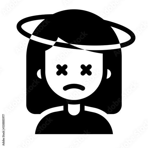 dizziness glyph icon