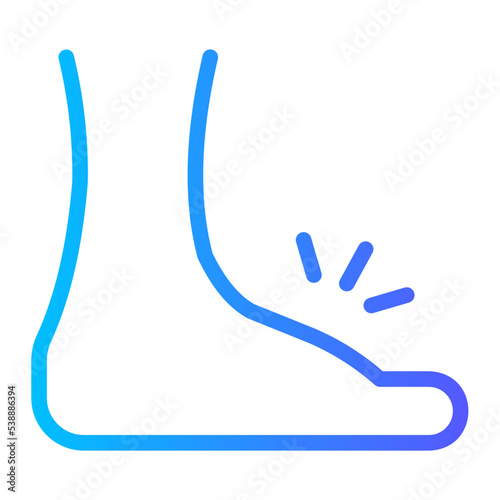 foot gradient icon
