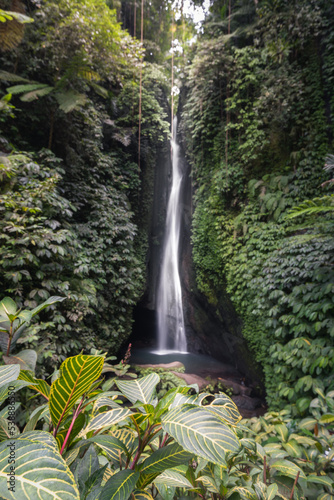 Leke Leke waterfall in jungle Bali Indonesia