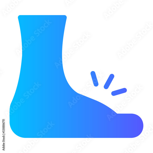 foot gradient icon