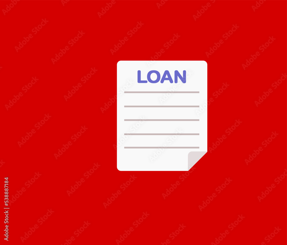 loan document page flat icon loan document page flat icon