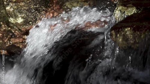 water flowing over rocks, close-up 4