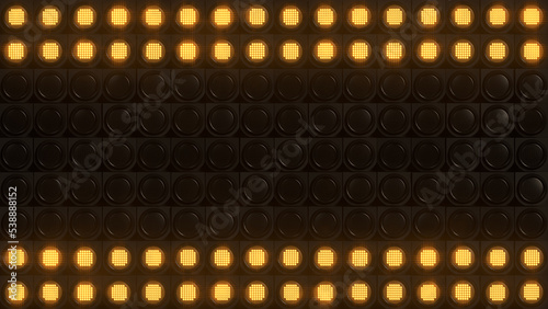 Flashing wall of lights sta...