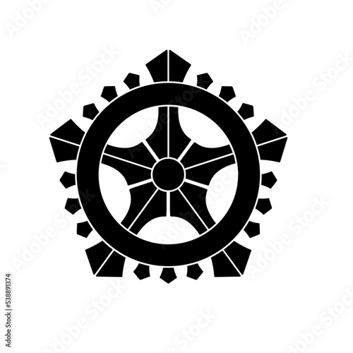 輪宝紋・五つ輪宝（いつつりんぼう）