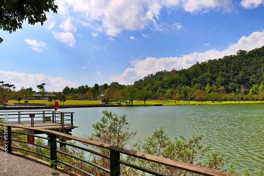 A relaxing lakeside walk, located at Longtan Lake in Yilan County. A relaxing lakeside walk, located at Longtan Lake in Yilan County.