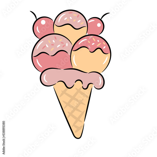 ice cream filled outline icon