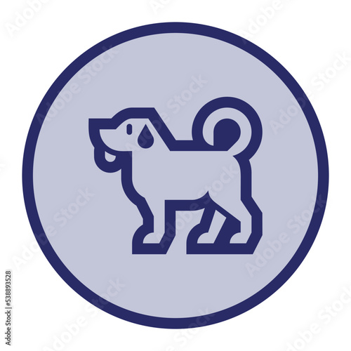 Popular editable animal icon. In round colorful vector icon.  Small or big mouse, chicken, cat, dog, pig, elephant, camel, frog, bear, koala, bull, panda, wolf, rabbit