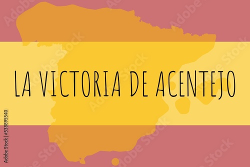 La Victoria de Acentejo: Illustration mit dem Namen der spanischen Stadt La Victoria de Acentejo photo