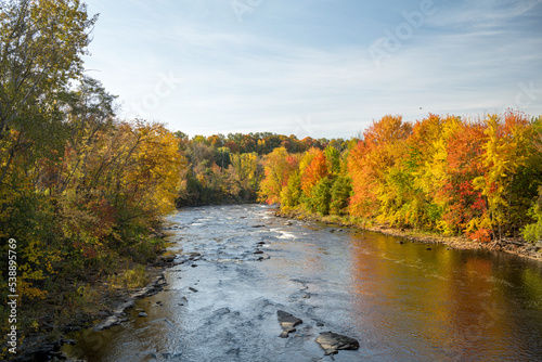 Ausable River in the fall in upstate New York