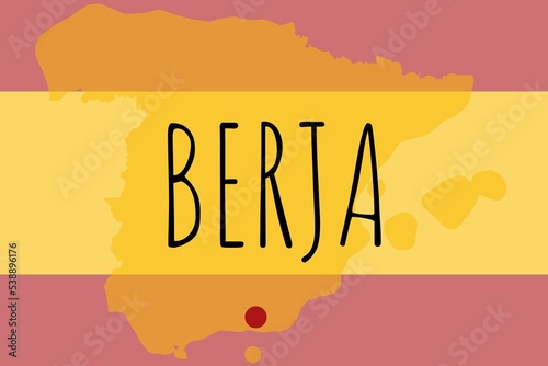 Berja: Illustration mit dem Namen der spanischen Stadt Berja photo