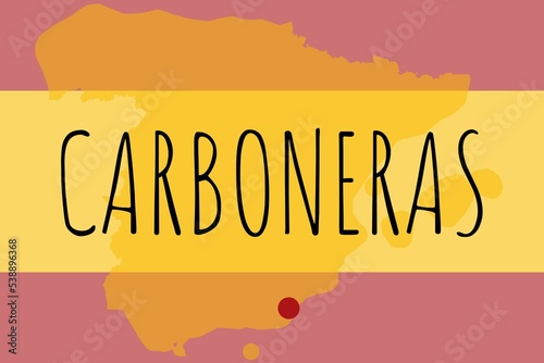 Carboneras: Illustration mit dem Namen der spanischen Stadt Carboneras photo