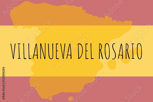 Villanueva del Rosario: Illustration mit dem Namen der spanischen Stadt Villanueva del Rosario photo