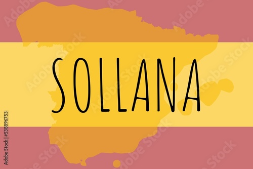 Sollana: Illustration mit dem Namen der spanischen Stadt Sollana photo