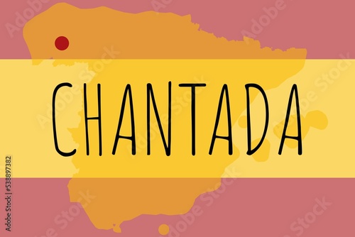 Chantada: Illustration mit dem Namen der spanischen Stadt Chantada photo