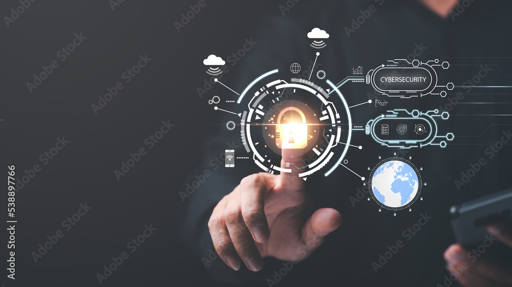 digital security unlock or encryption concept,secure login authorization,internet security,protection against cyber threats,Secure storage through cloud computing,Businessman pointing at a key icon digital security unlock or encryption concept,secure login authorization,internet security,protection against cyber threats,Secure storage through cloud computing,Businessman pointing at a key icon