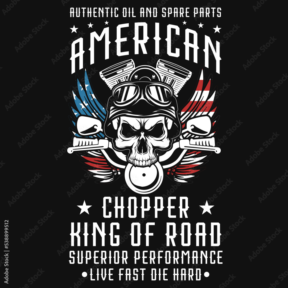 American motorcycle riders tshirt design