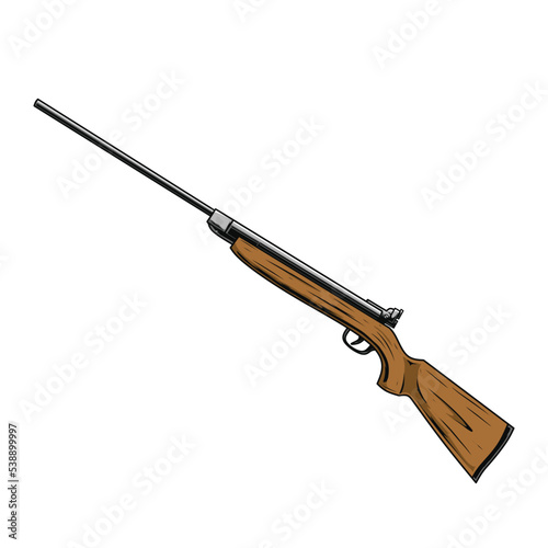 illustration of rifle for hunting	

