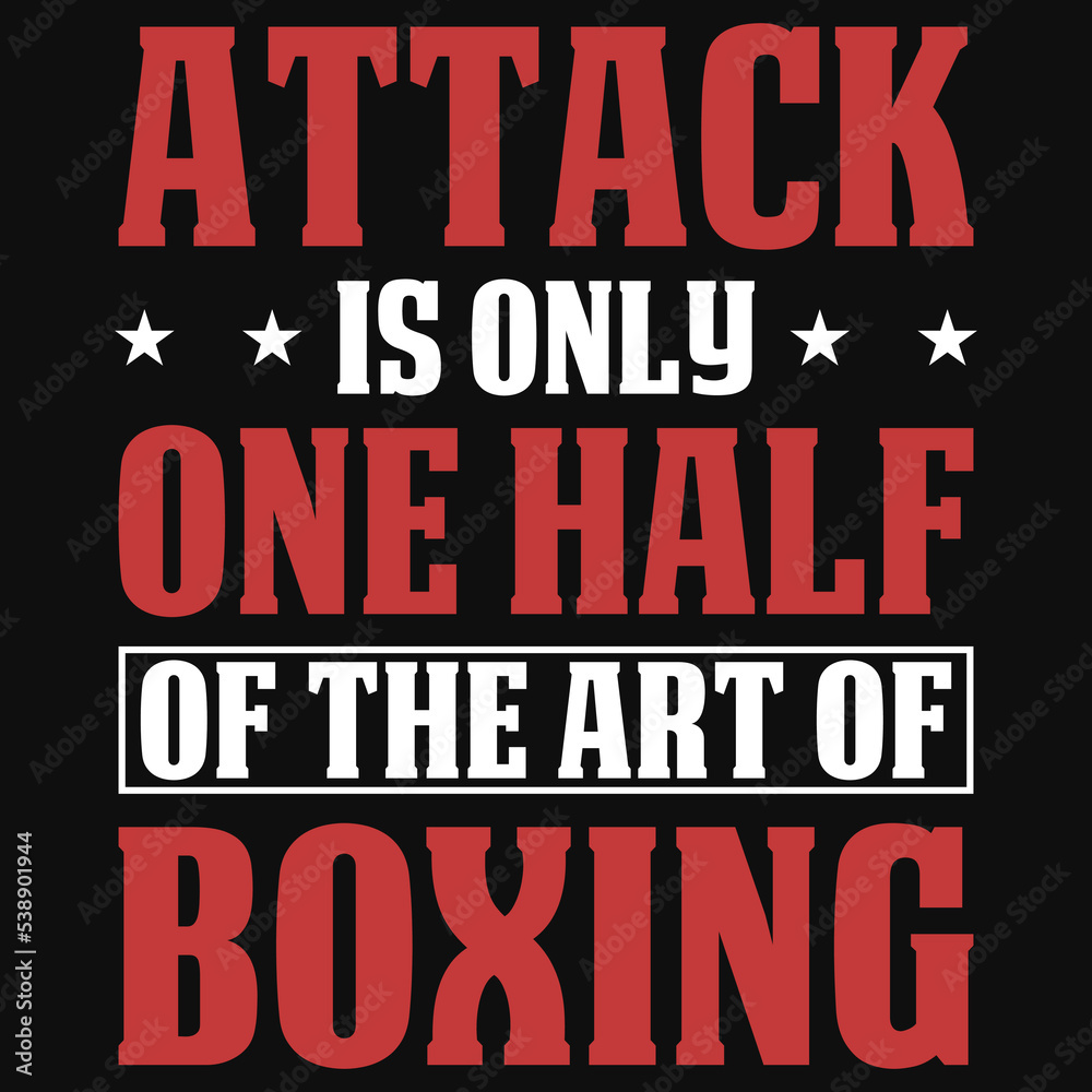 Boxing typography tshirt design