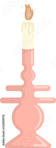 handmade paraffin scented candle in a long candle holder for aromatherapy
