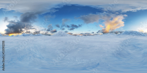 arctic antarctic snowy landscape 360° x 180° vr environment  photo