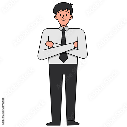 businessman filled outline icon