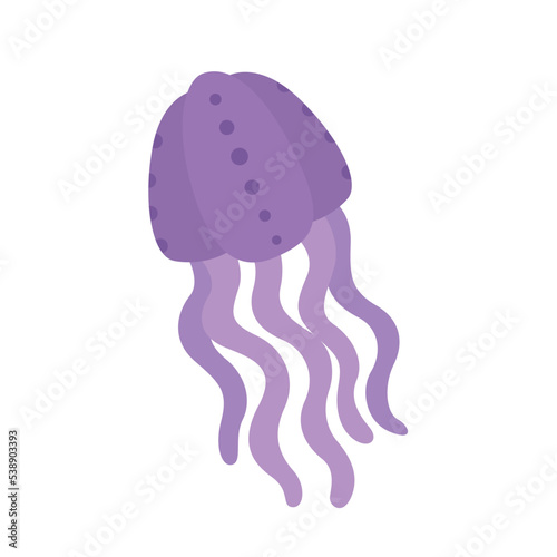 Jellyfish Underwater Animal Illustration Vector Clipart