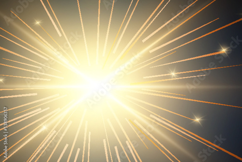 Magical light. Sparkler. Candle sparkling on the background. Realistic vector light effect. Winter, seasonal christmas decoration illustration.	
