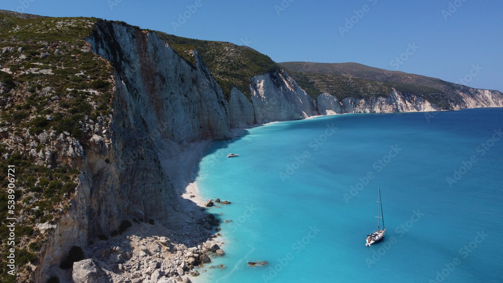 Hidden beach in Kefalonia Island, Greece