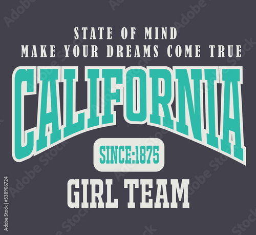 California Slogan graphic for t-shirt