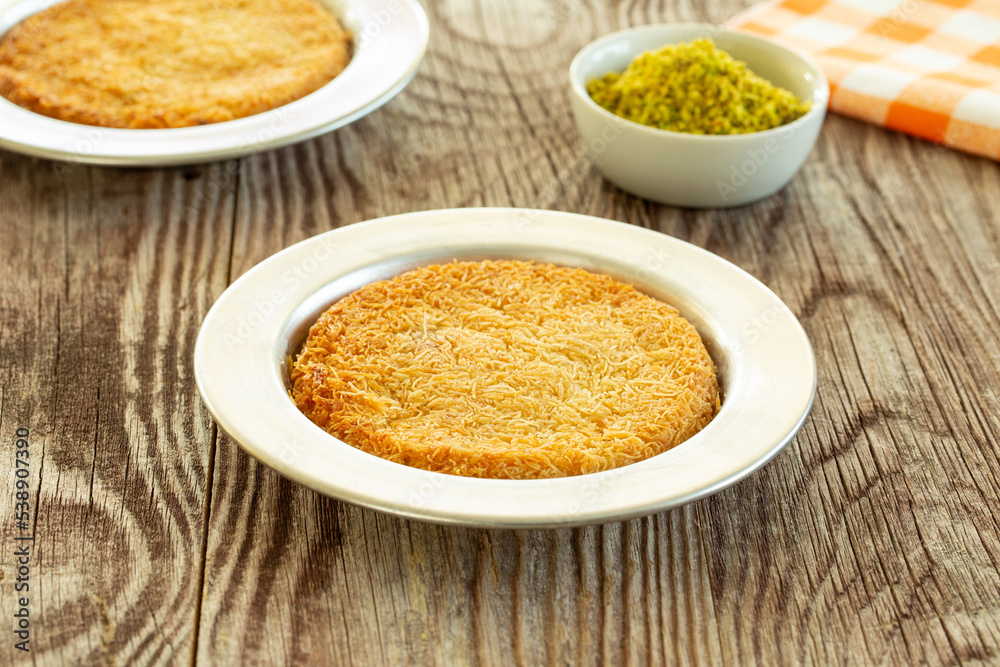 Traditional Turkish Dessert Kunefe, kunafa Traditional Turkish Dessert Kunefe, kunafa