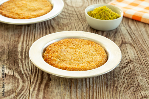 Traditional Turkish Dessert Kunefe, kunafa