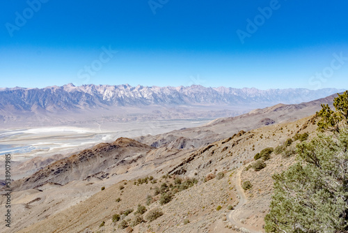 Red Rock Canyon and the Sierra Nevada Mountains near Mount Whitney, Fossil Falls and the Mojave Desert. 