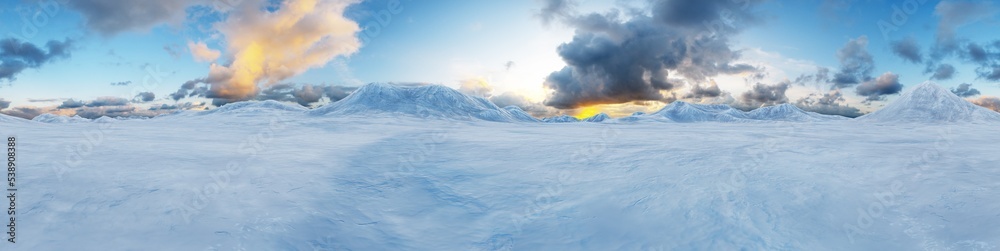 arctic antarctic snowy landscape 360° environment 