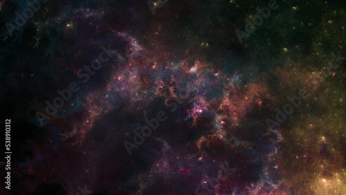 Fototapeta Naklejka Na Ścianę i Meble -  Pouring Space Nebula - sci-fi nebula good for gaming and sci-fi related productions