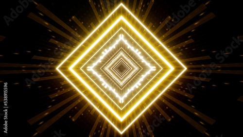 Festive Yellow Light Geometric Art Background