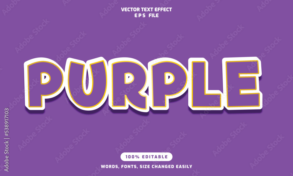 Purple words editable 3d text effects template stylish font vector illustration Purple words editable 3d text effects template stylish font vector illustration