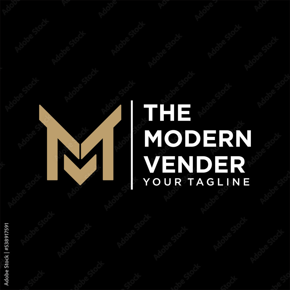 letter TMV logo design vector Stock Vector Adobe Stock