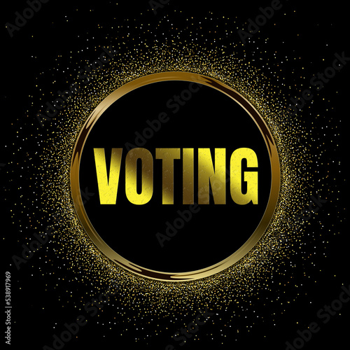 voting in golden stars and yellow background