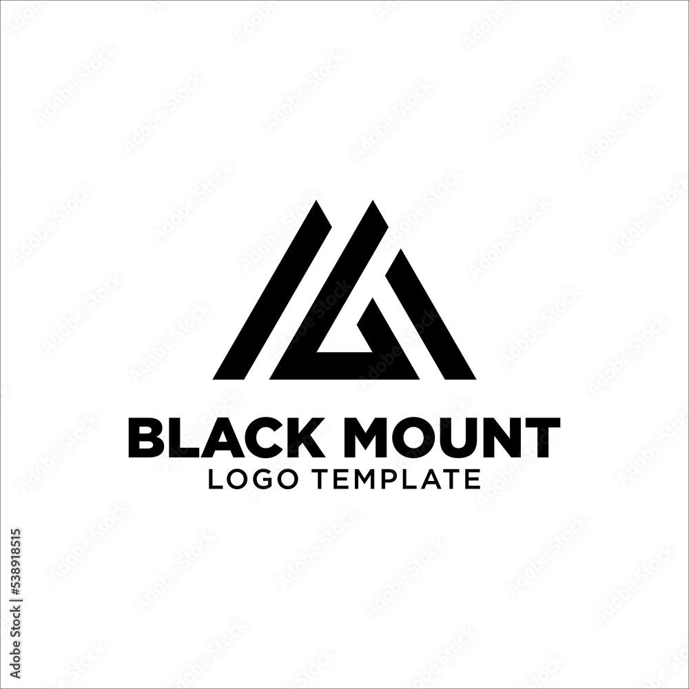 MB letter mountain logo design vector MB letter mountain logo design vector
