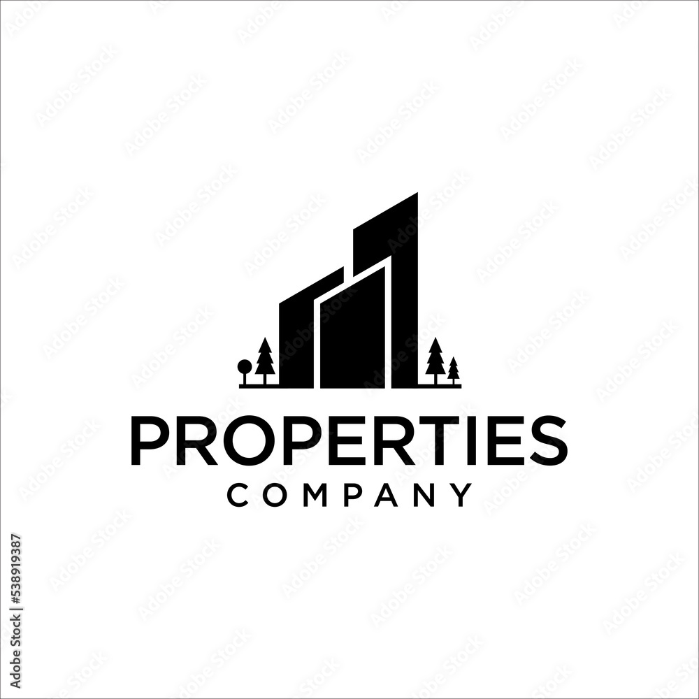 property company real estate logo design vector
