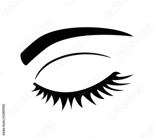 simple beautiful human female closed eye