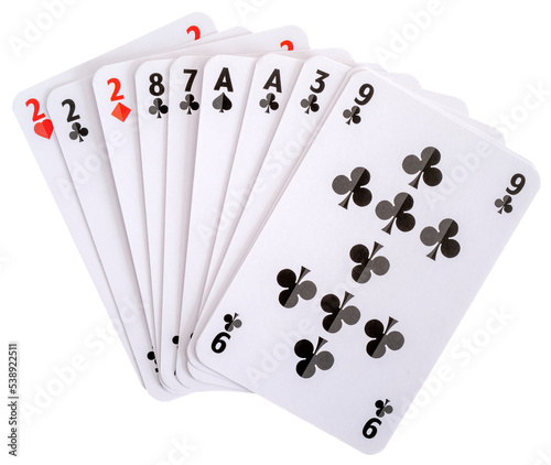 Fotografía jeu de cartes, coeur, trefle, carreau