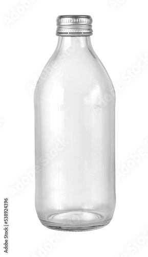 glass empty juice bottle