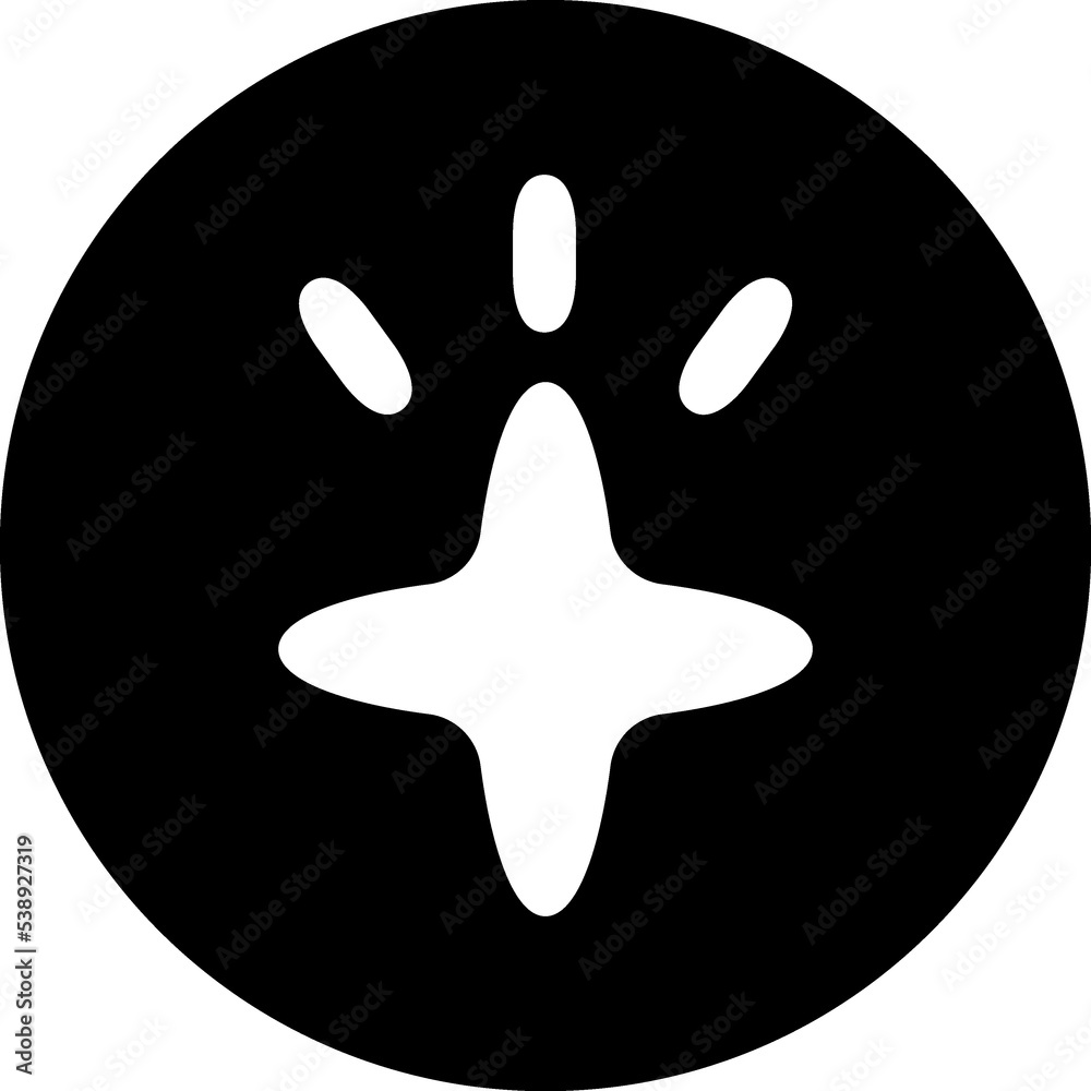 Shining star button. Starry Sky Shining star button. Starry Sky